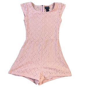 Size XS - Women's KELLY RENEE Pink Crochet Lace Romper